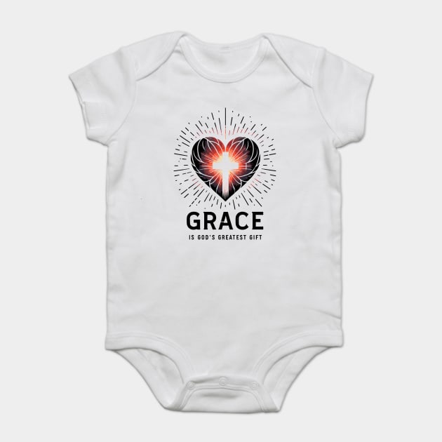 Grace is God's Greatest Gift Baby Bodysuit by Frank Ring